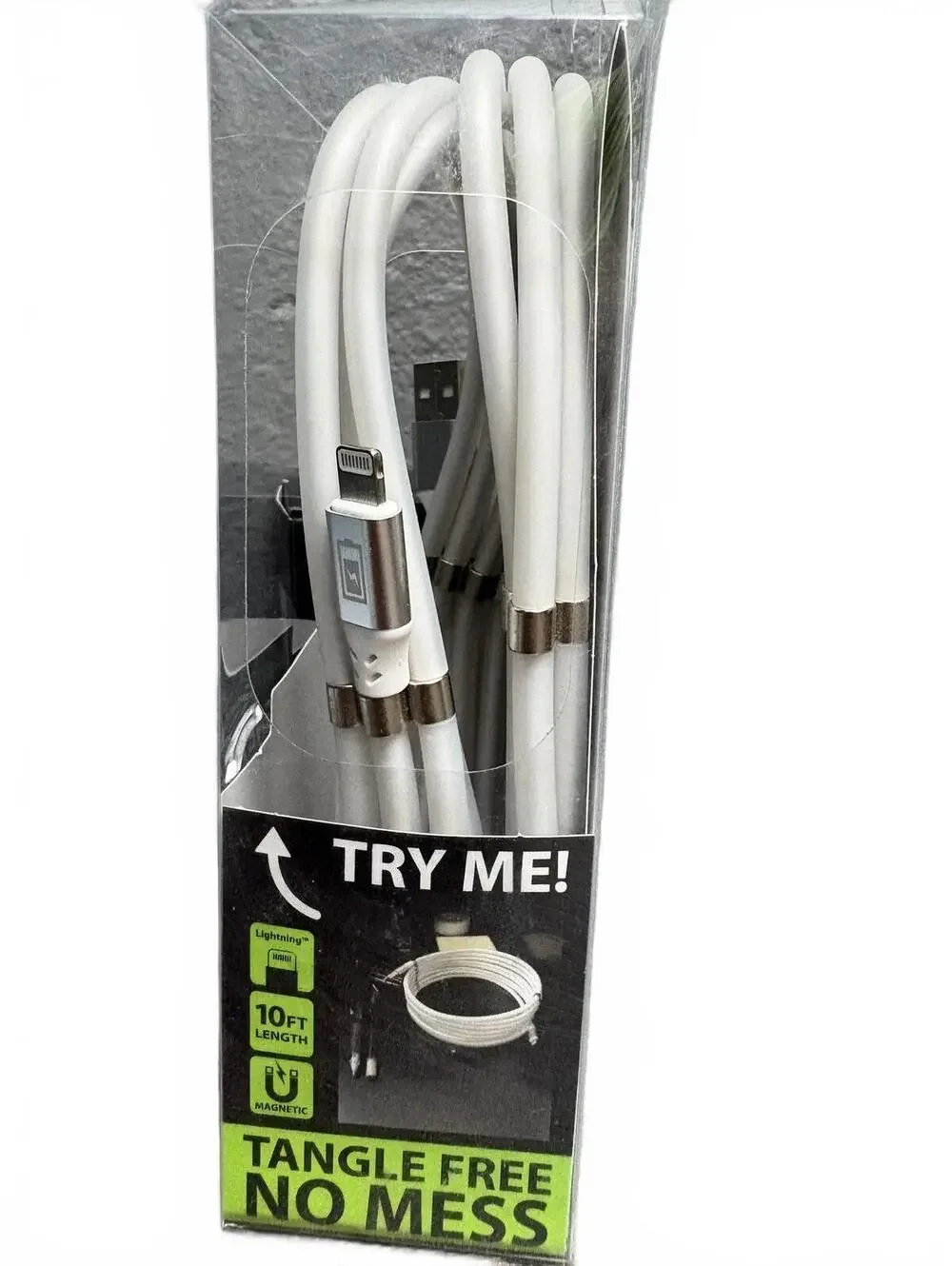 Gadget Gear Magnetic Sync/Charge Cable – 10ft Lightning Cable